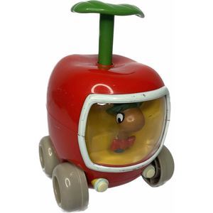 Vintage 1995 Richard Scarry Lowly Worm Apple Car by Tomy Push N Go-Clean & Works